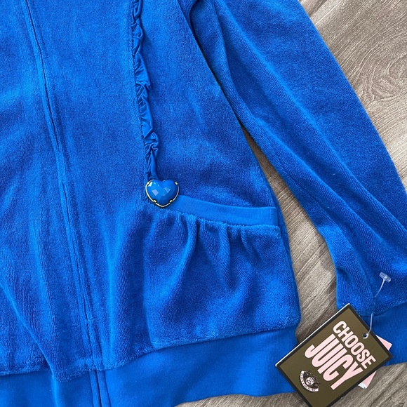 Juicy Couture girls hoodie Royal blue NWT - Picture 2 of 6